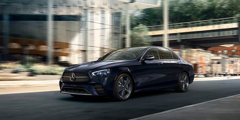 A photo of a black 2022 Mercedes E-Class