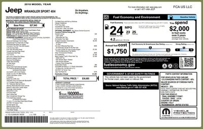 2018 Jeep Wrangler Sport