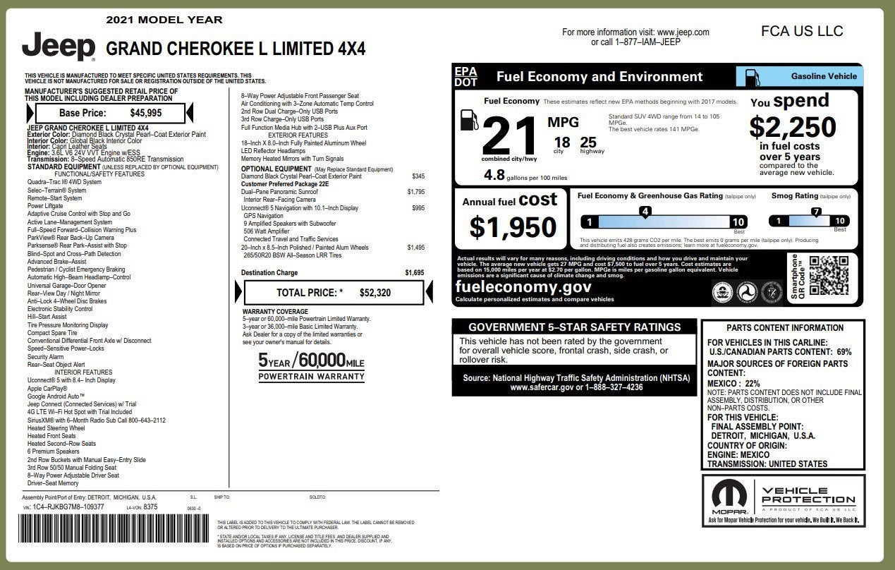 2021 Jeep Grand Cherokee L Limited