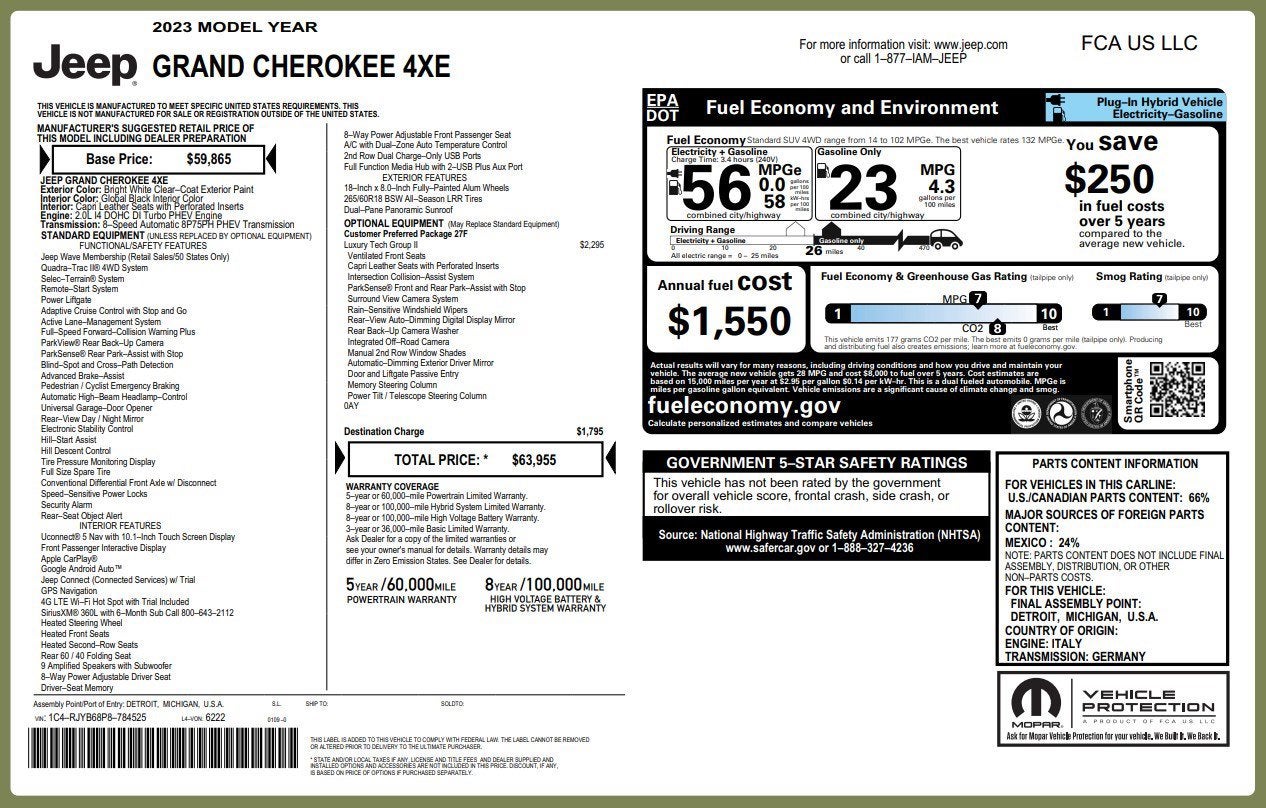 2023 Jeep Grand Cherokee 4xe 4x4