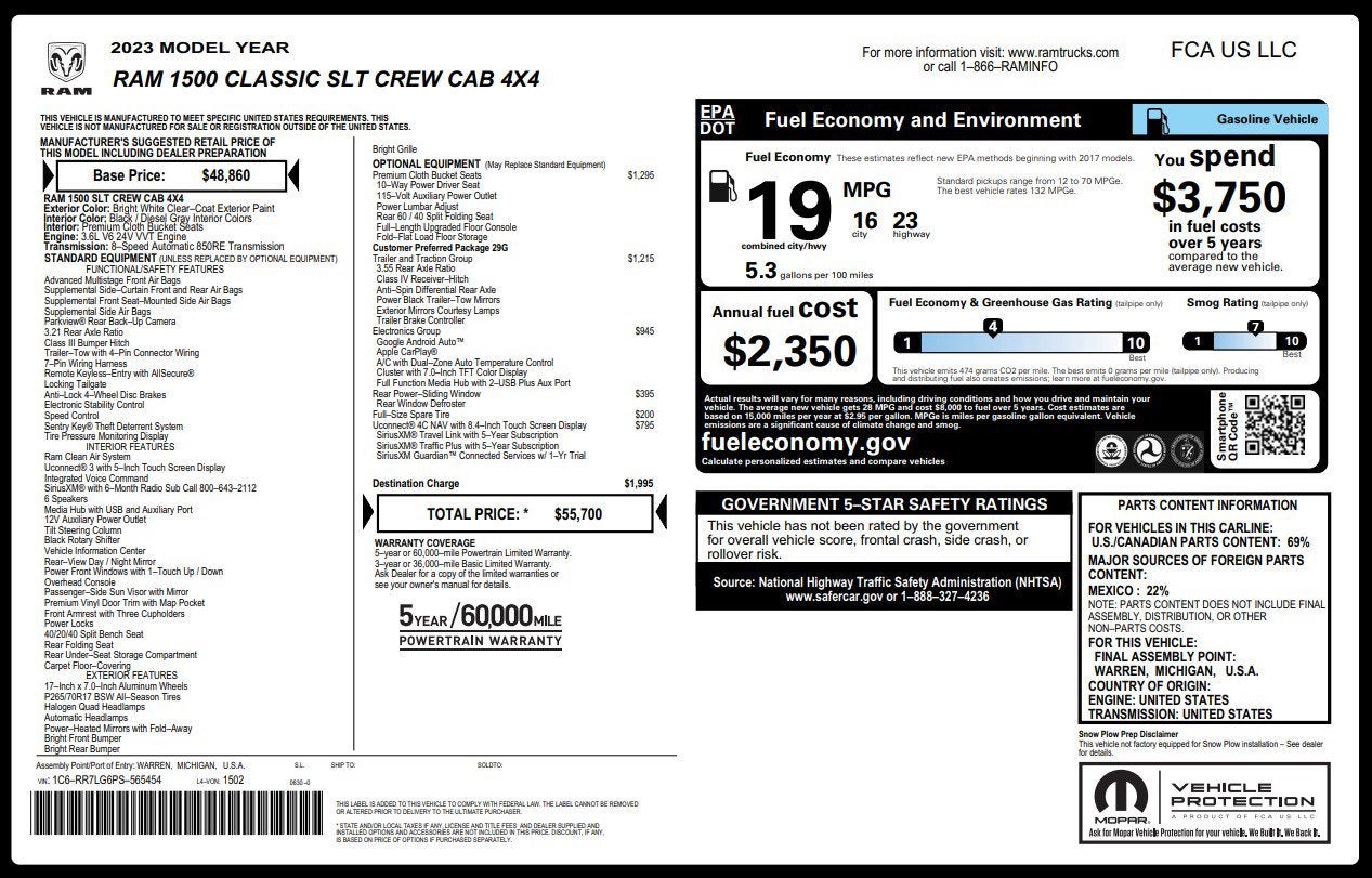 2023 RAM 1500 Classic SLT