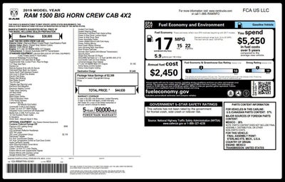 2019 RAM 1500 Big Horn/Lone Star