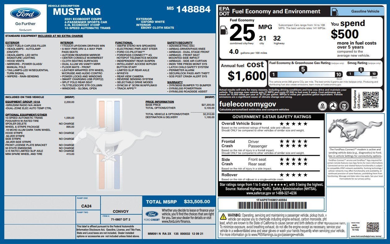 2021 Ford Mustang EcoBoost
