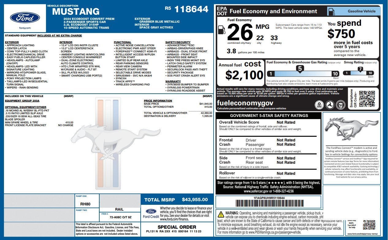 2024 Ford Mustang EcoBoost Premium