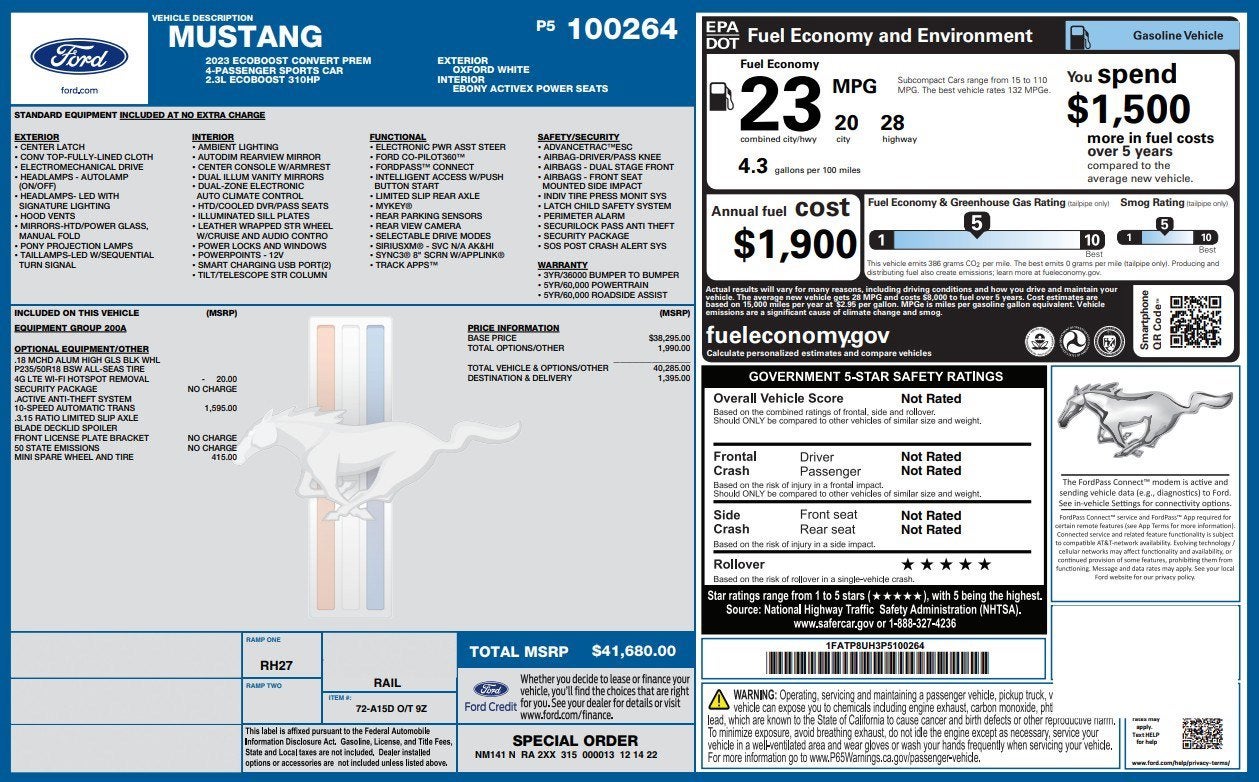 2023 Ford Mustang Base