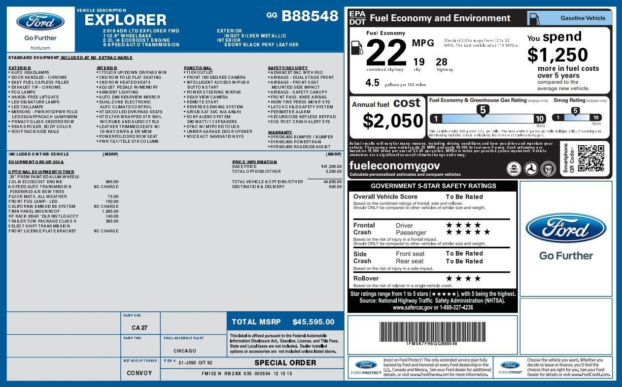 2016 Ford Explorer Limited