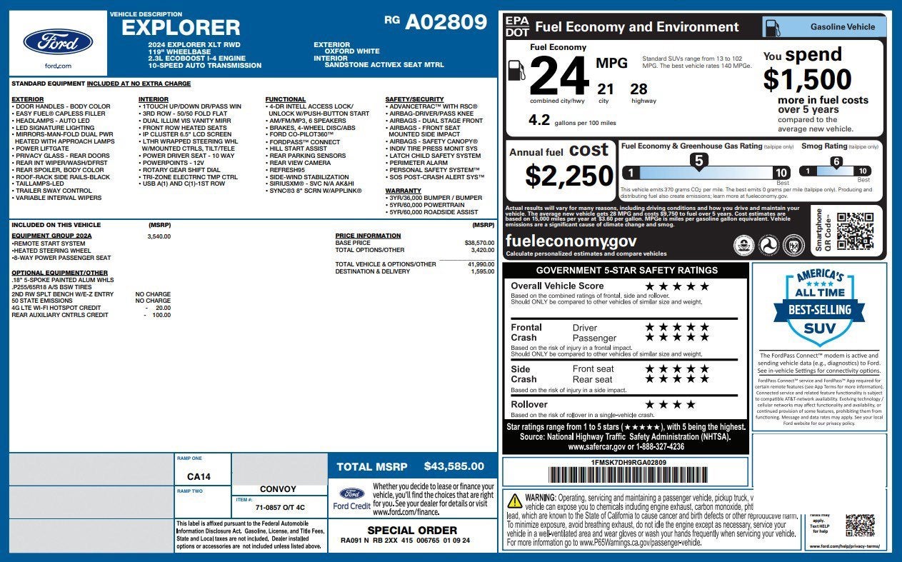 2024 Ford Explorer XLT