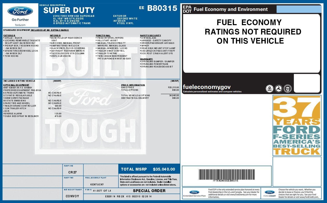 2014 Ford Super Duty F-350 SRW XL