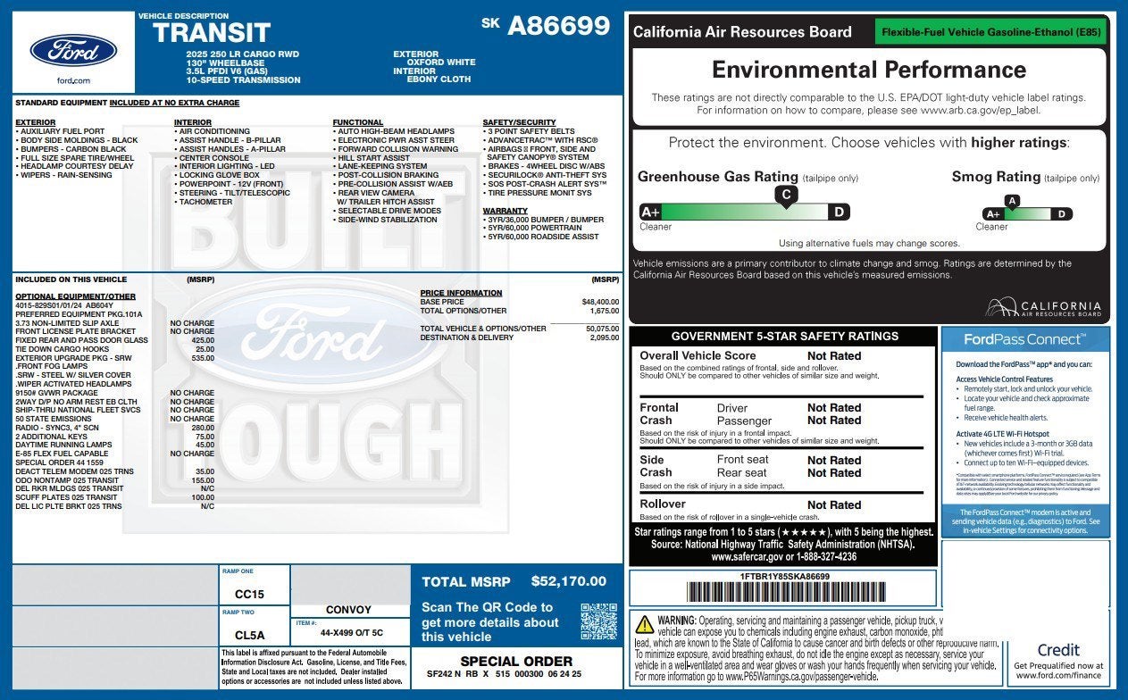 2025 Ford Transit Cargo Van Base