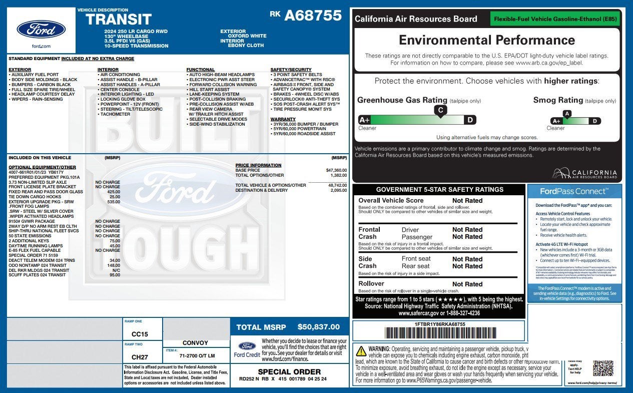 2024 Ford Transit Cargo Van Base