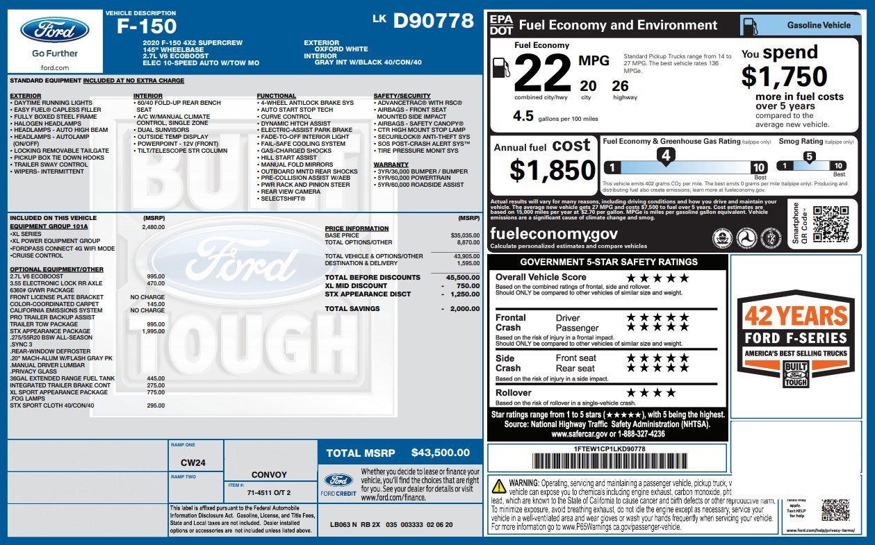 2020 Ford F-150 Base