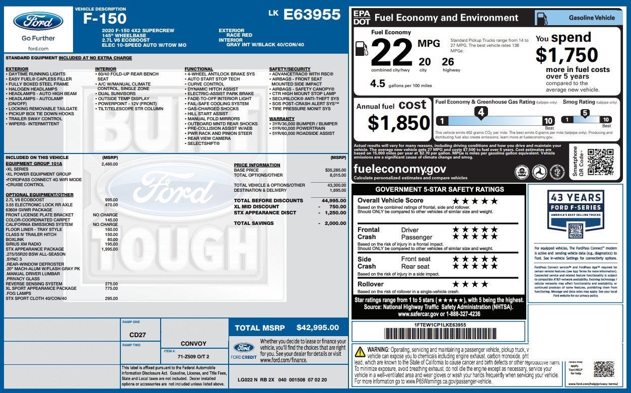 2020 Ford F-150 XL