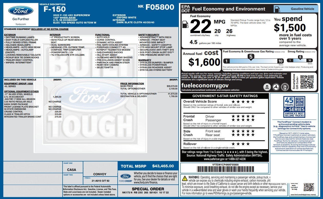 2022 Ford F-150 XL