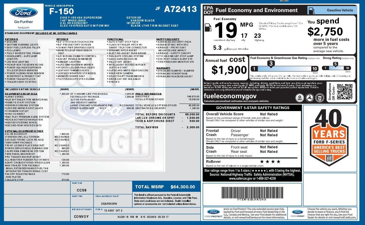 2018 Ford F-150 LARIAT