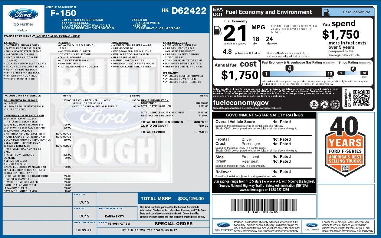 2017 Ford F-150 XL
