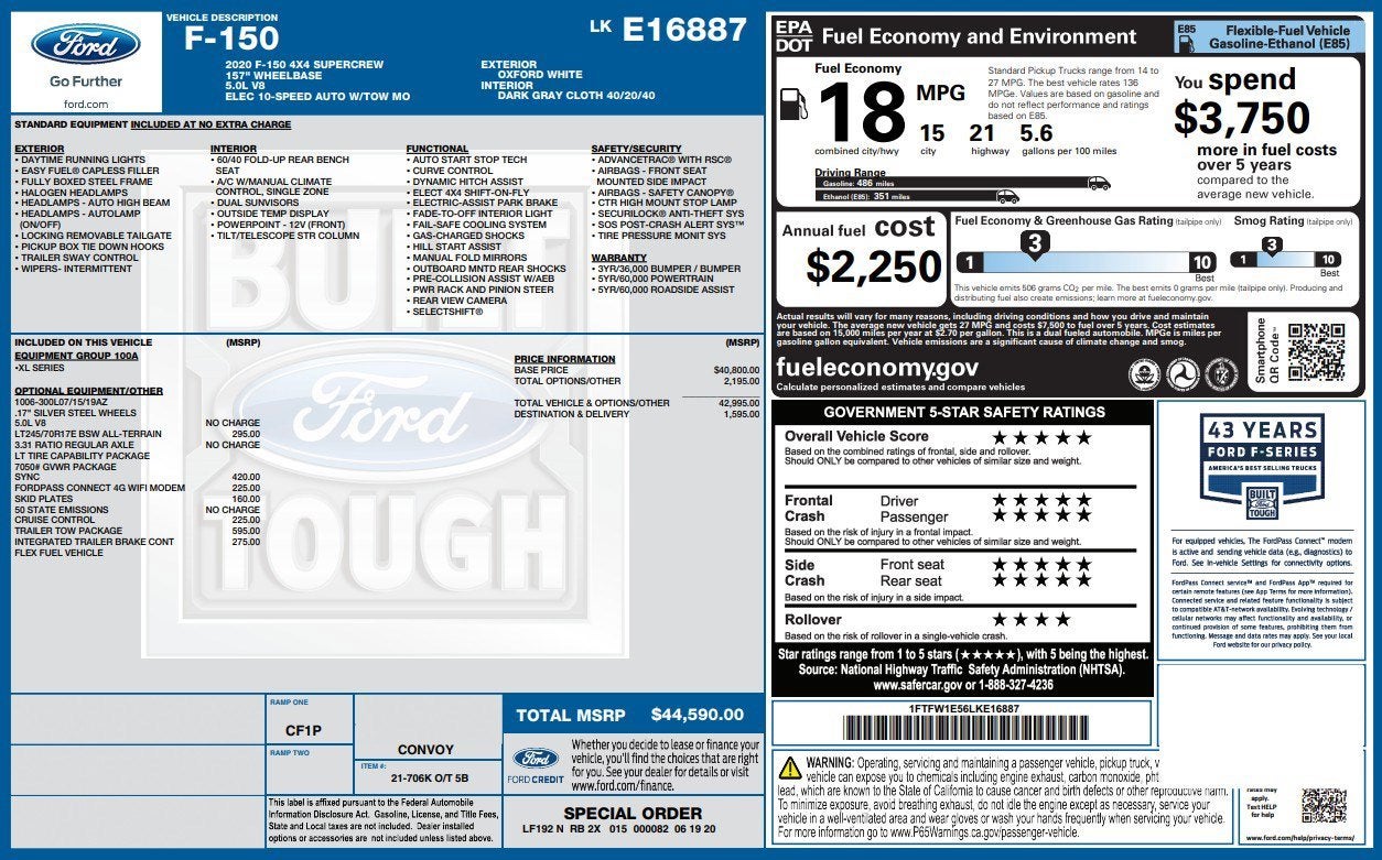 2020 Ford F-150 XL