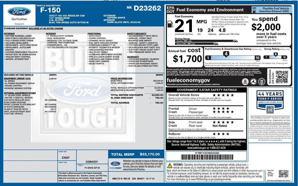 2022 Ford F-150 XL
