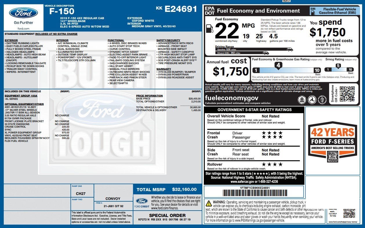 2019 Ford F-150 XL