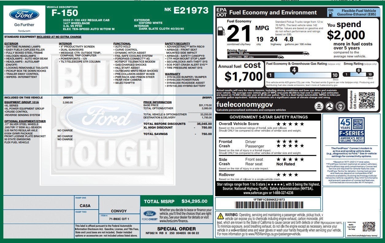 2022 Ford F-150 XL