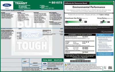 2023 Ford Transit Cargo Van T-150 130" Low Rf 8670 GVWR RWD