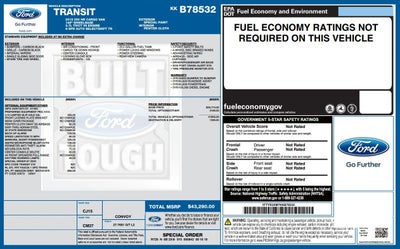 2019 Ford Transit Van T-250 148 EL HI RF 9000