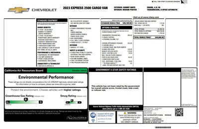 2023 Chevrolet Express Cargo Van RWD 2500 135"