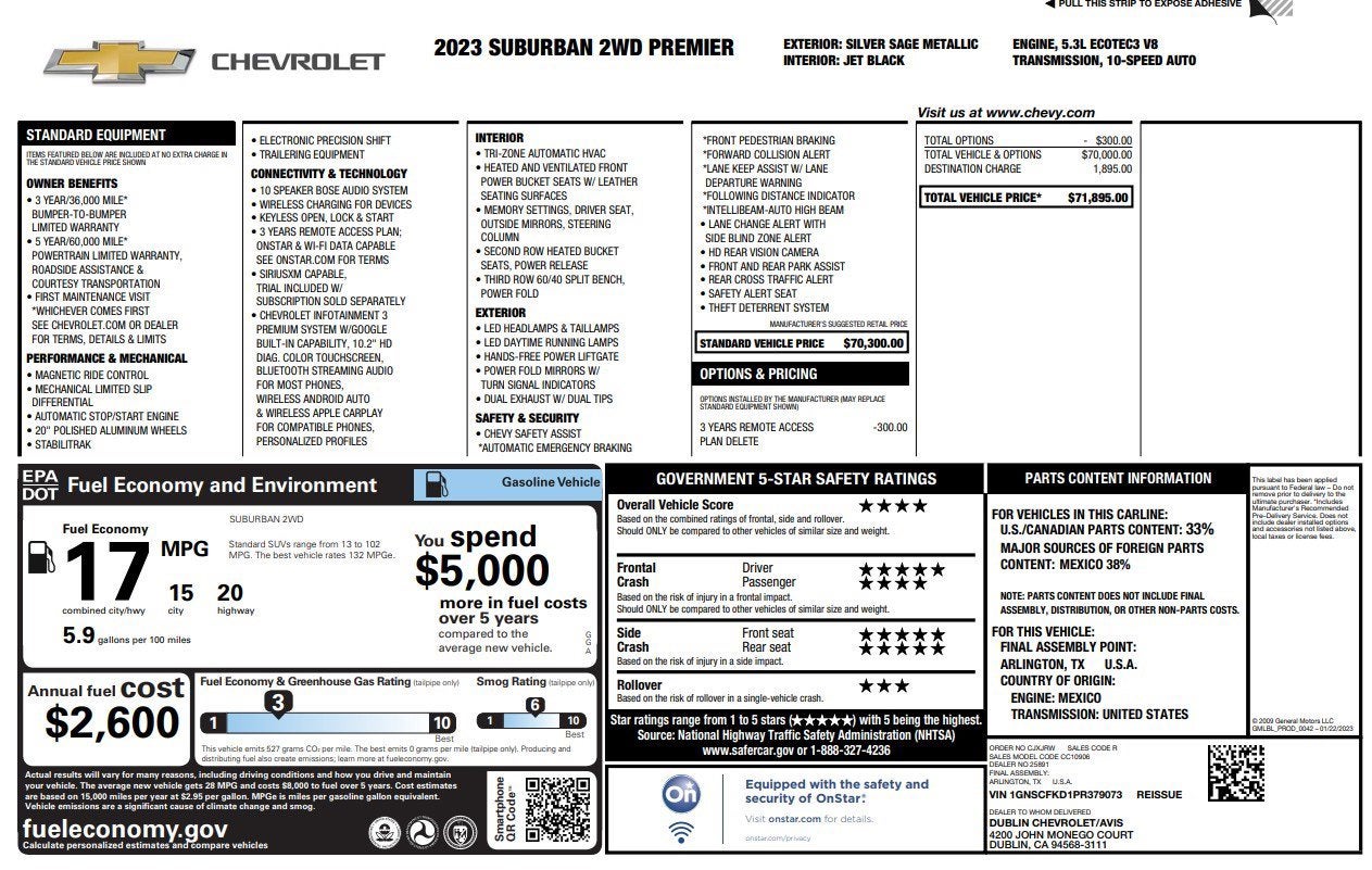 2023 Chevrolet Suburban Premier