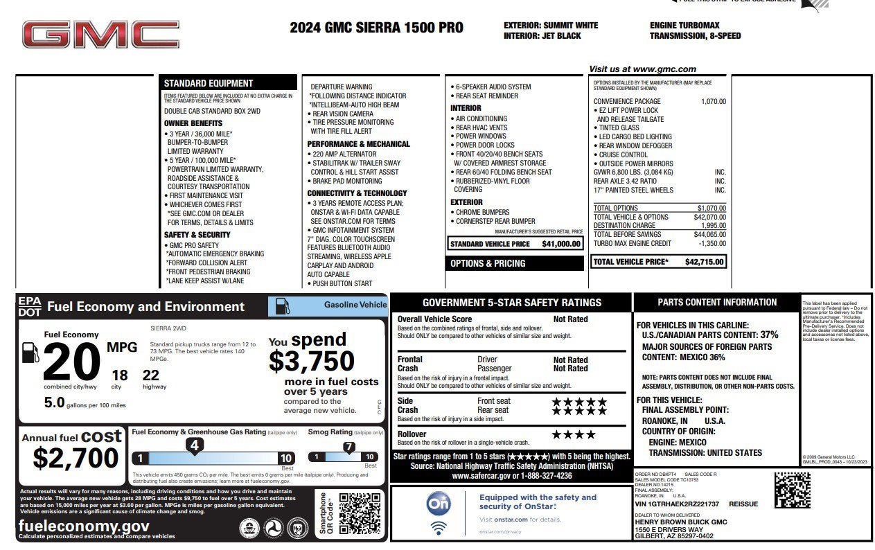 2024 GMC Sierra 1500 Pro