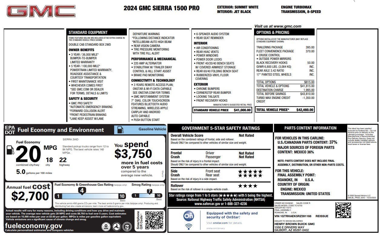 2024 GMC Sierra 1500 Pro