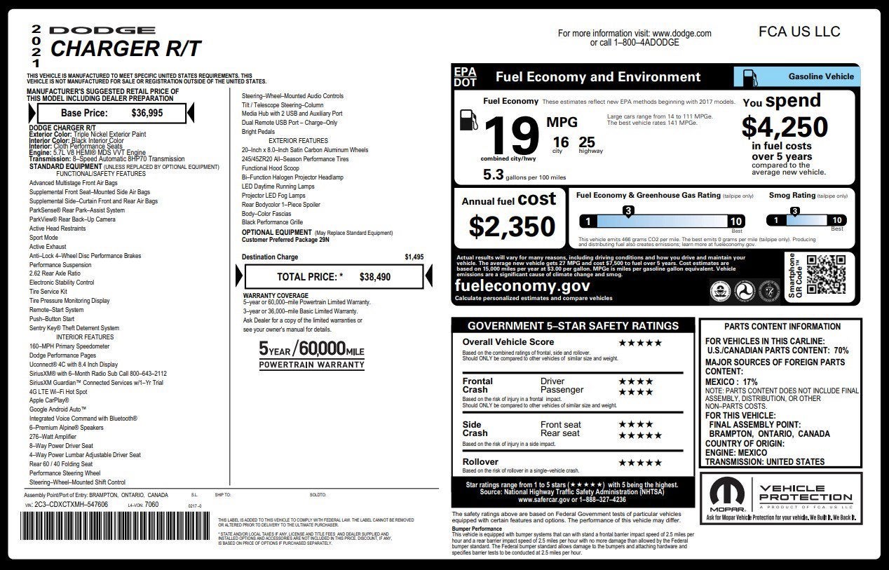 2021 Dodge Charger R/T
