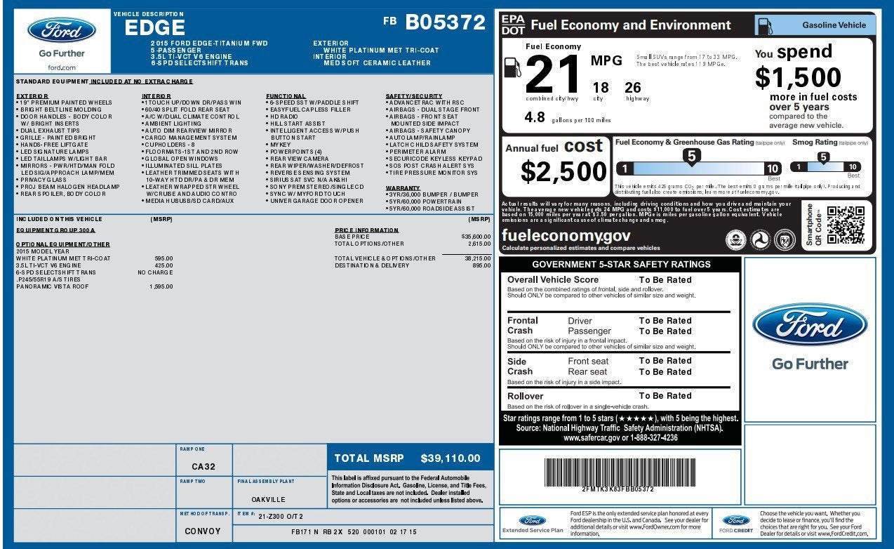 2015 Ford Edge TITANIUM