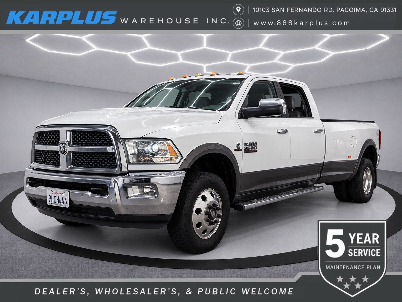 2018 RAM 3500 LARAMIE 4X4 CREW CAB 8' B