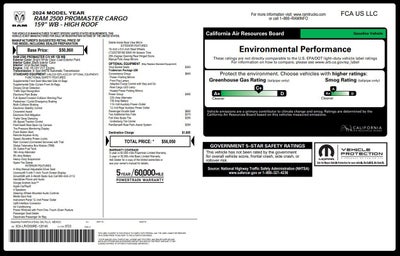 2024 RAM ProMaster Cargo Van Tradesman
