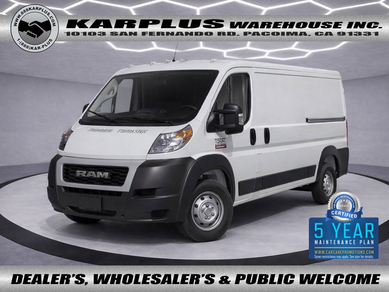 2020 RAM ProMaster Cargo Van 1500 High Roof 136" WB