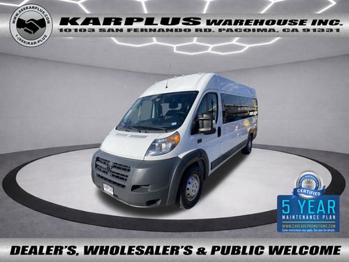 2016 RAM ProMaster Cargo Van Electric 3500 Window Van Extended High Roof 159" WB