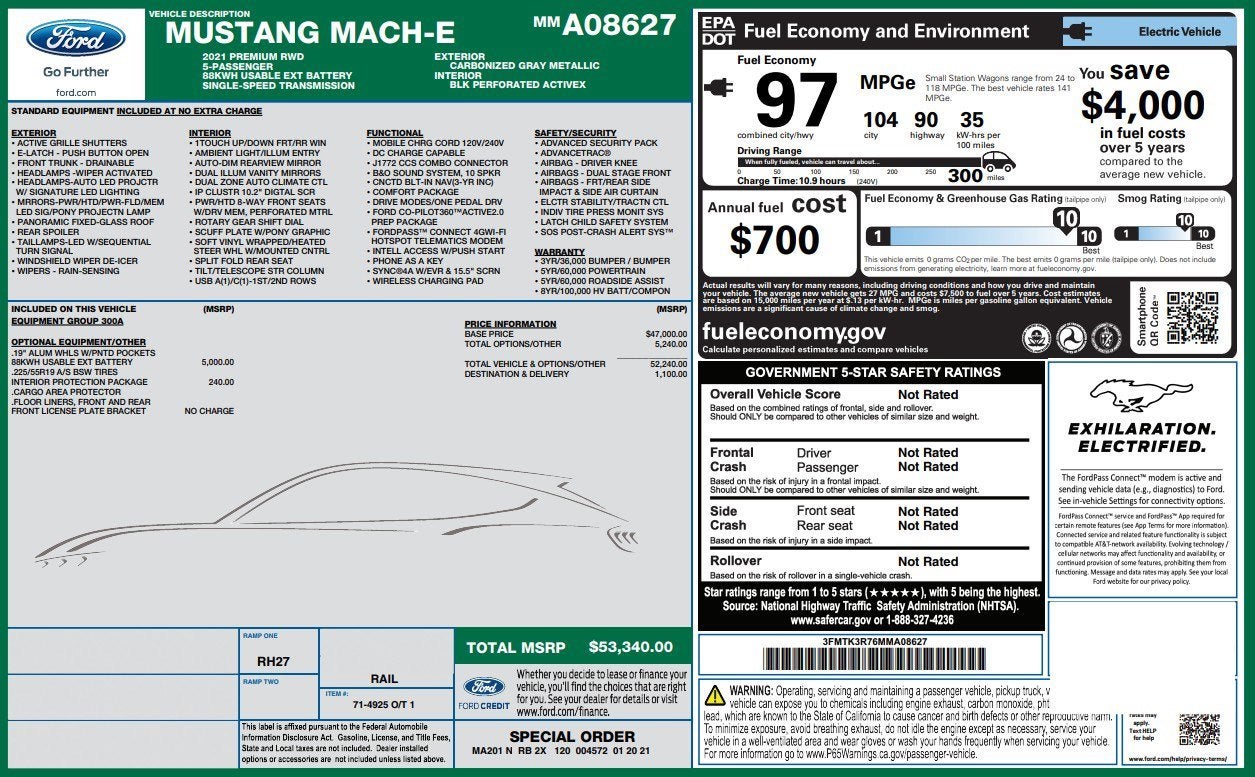 2021 Ford Mustang Mach-E Premium