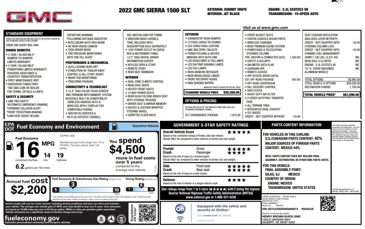 2022 GMC Sierra 1500 SLT