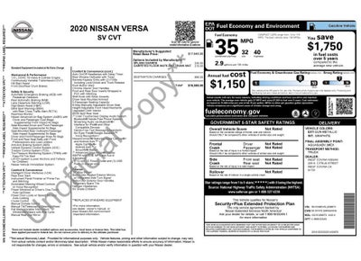 2020 Nissan Versa SV