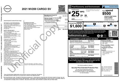 2021 Nissan NV200 Compact Cargo SV
