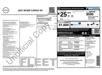 2021 Nissan NV200 Compact Cargo SV