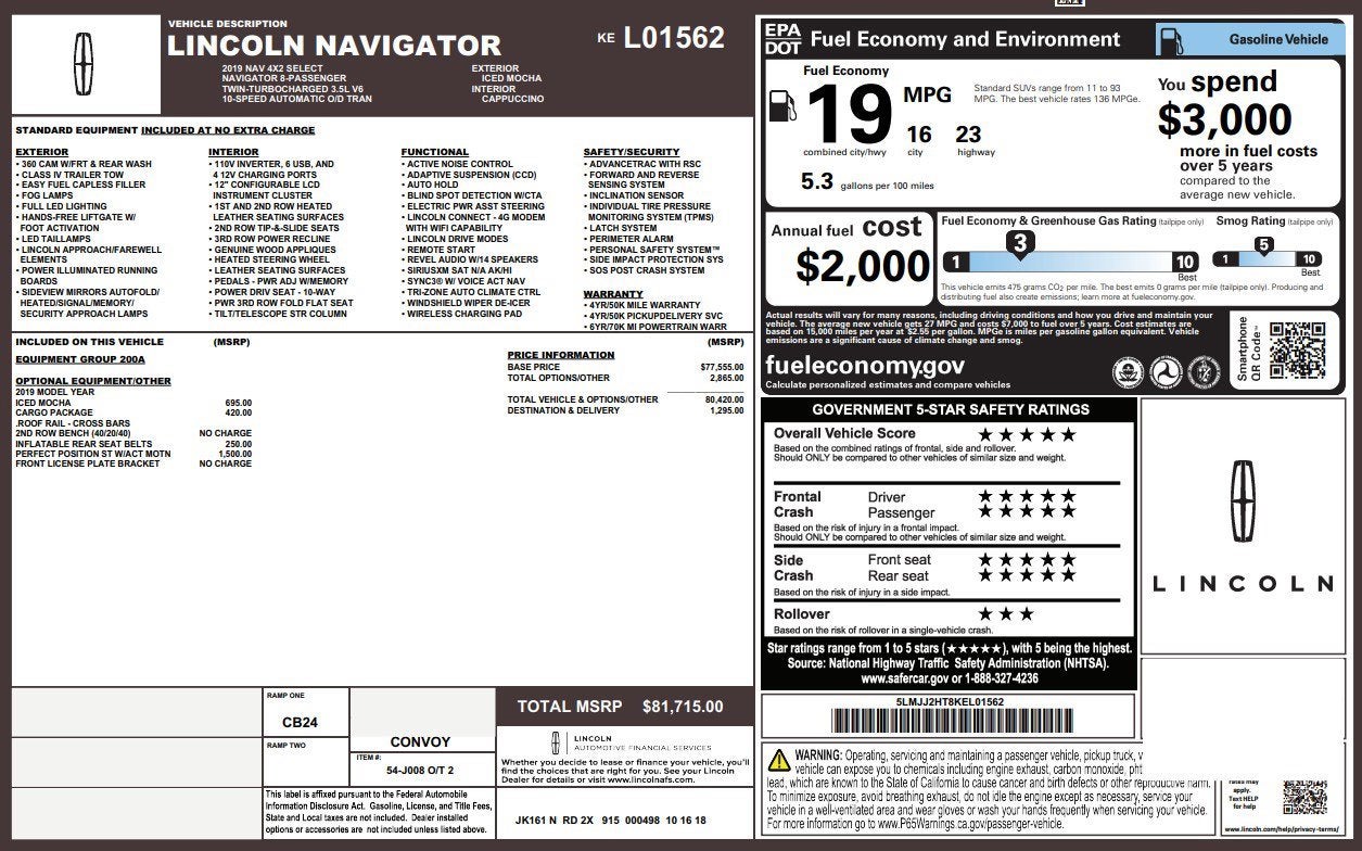 2019 Lincoln Navigator Select