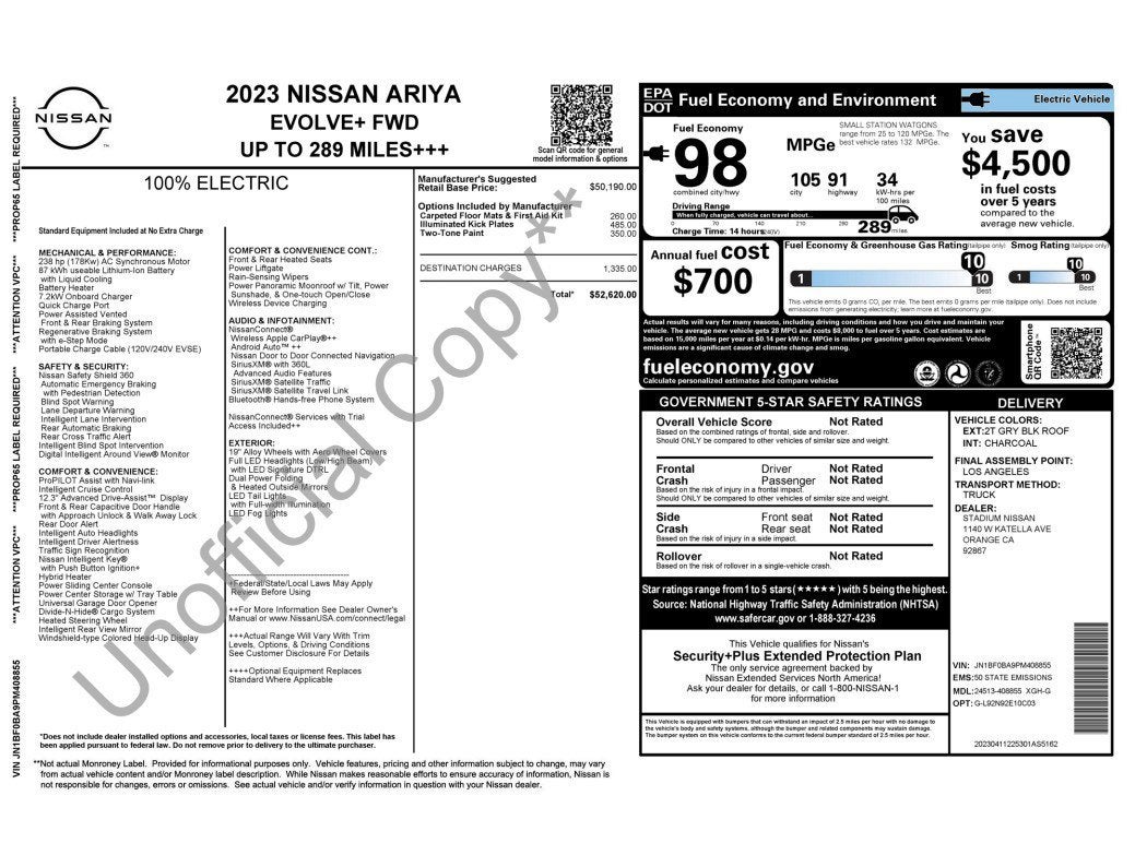 2023 Nissan ARIYA EVOLVE+ FWD