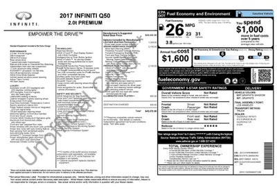 2017 INFINITI Q50 2.0t Premium