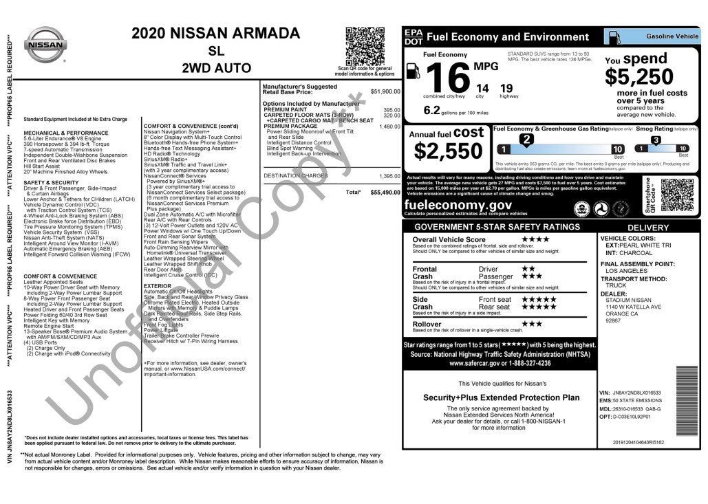 2020 Nissan Armada SL