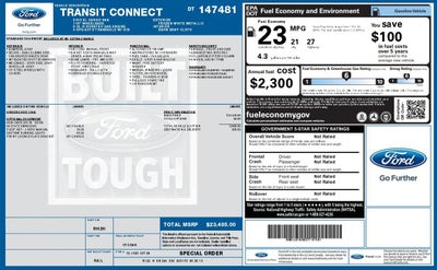 2013 Ford Transit Connect 114.6 XL W/O SIDE OR REA