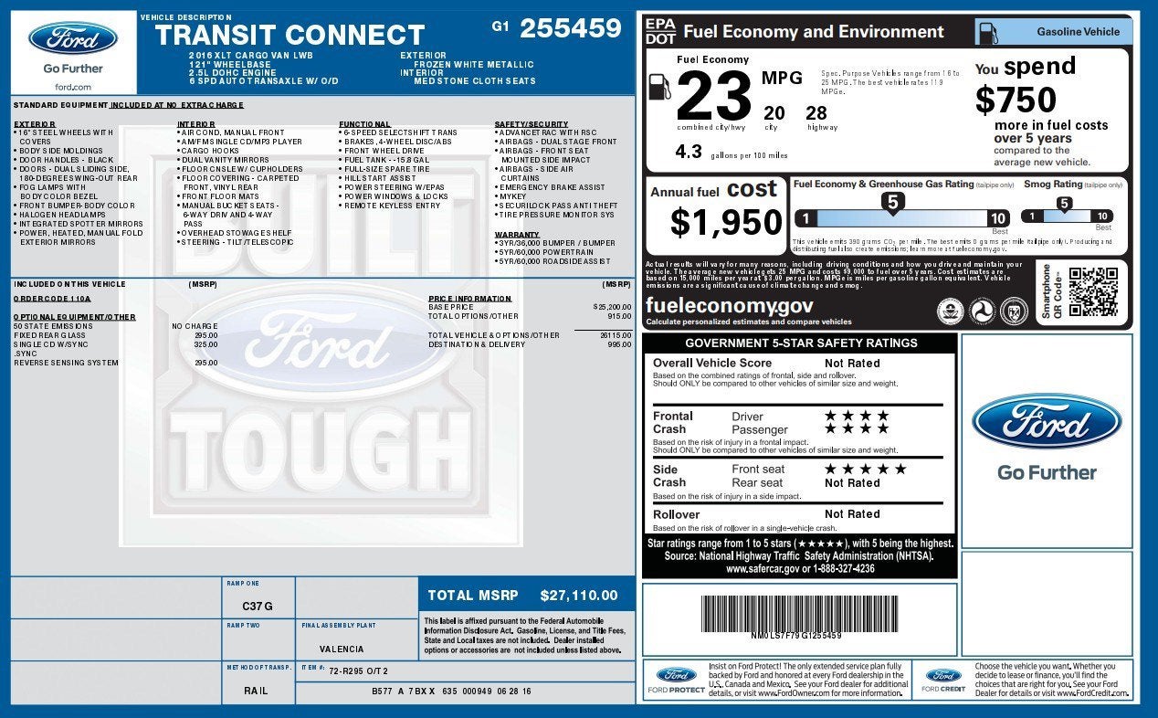 2016 Ford Transit Connect LWB XLT